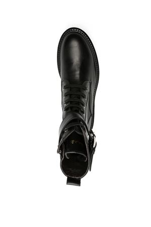 Black calf leather military boots VIA ROMA 15 | 4038NERO